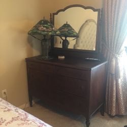 Antique Dresser With Mirror