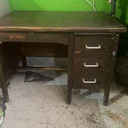 Vintage All Wood  Desk