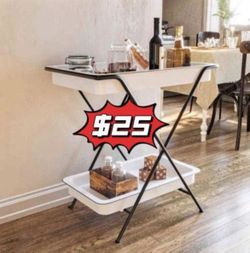❤️$25❤️The two tiers tray table is easy to slide and move wherever you need them, When you are done using your table, simply fold it into its compact 