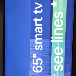 65" Smart TV, Has Fine Lines On Part Of The Screen, Otherwise Works Great 