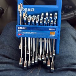 20 Pc Ratcheting Combination Wrench Set