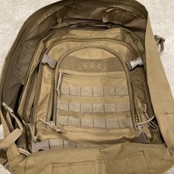 S O C Tan Modular Heavy Duty Backpack