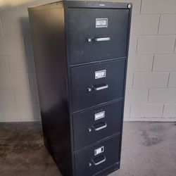 HON Black File Cabinet