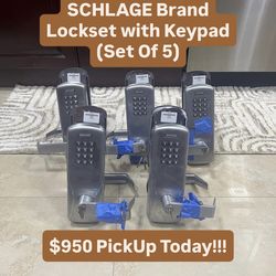 Heavy Duty Stainless Steel Lockset With Keypad (Set Of 5)