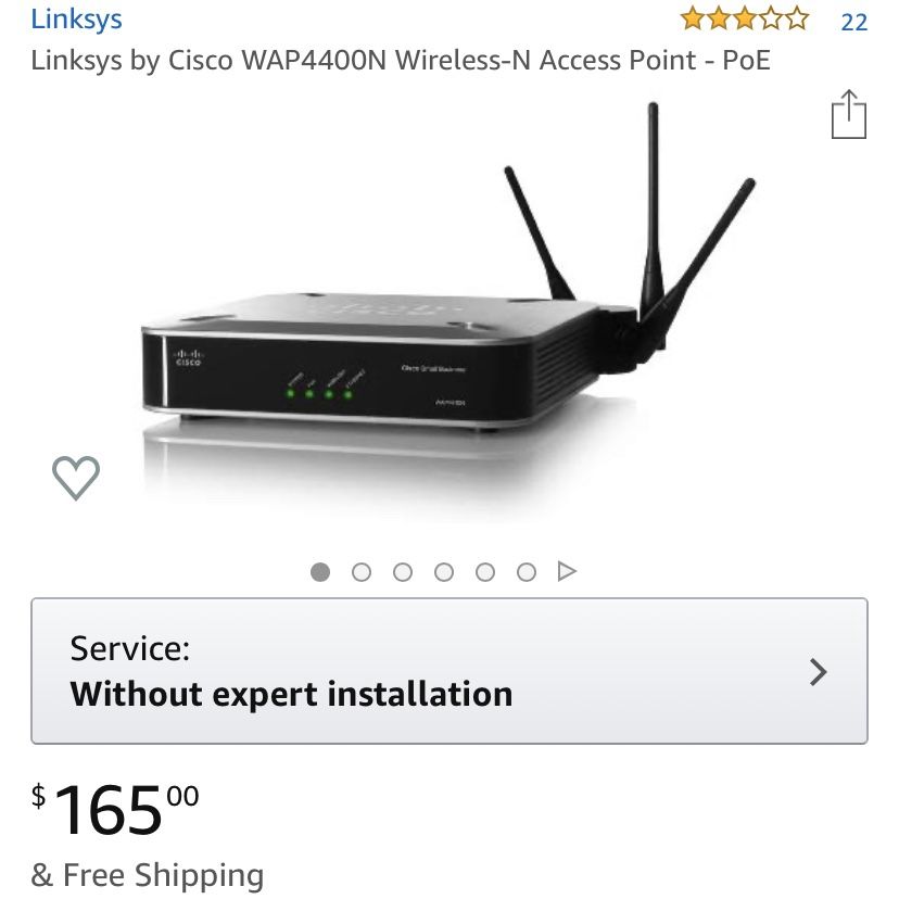 Linksys by Cisco WAP4400N Wireless-N Access Point - PoE