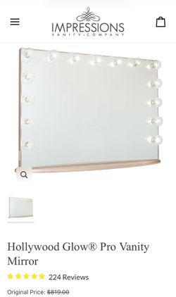 Hollywood Glow XXL Pro- Impressions Vanity Mirror Rose Gold Color