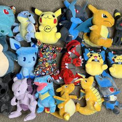 Big Lot of Pokemon Plushies