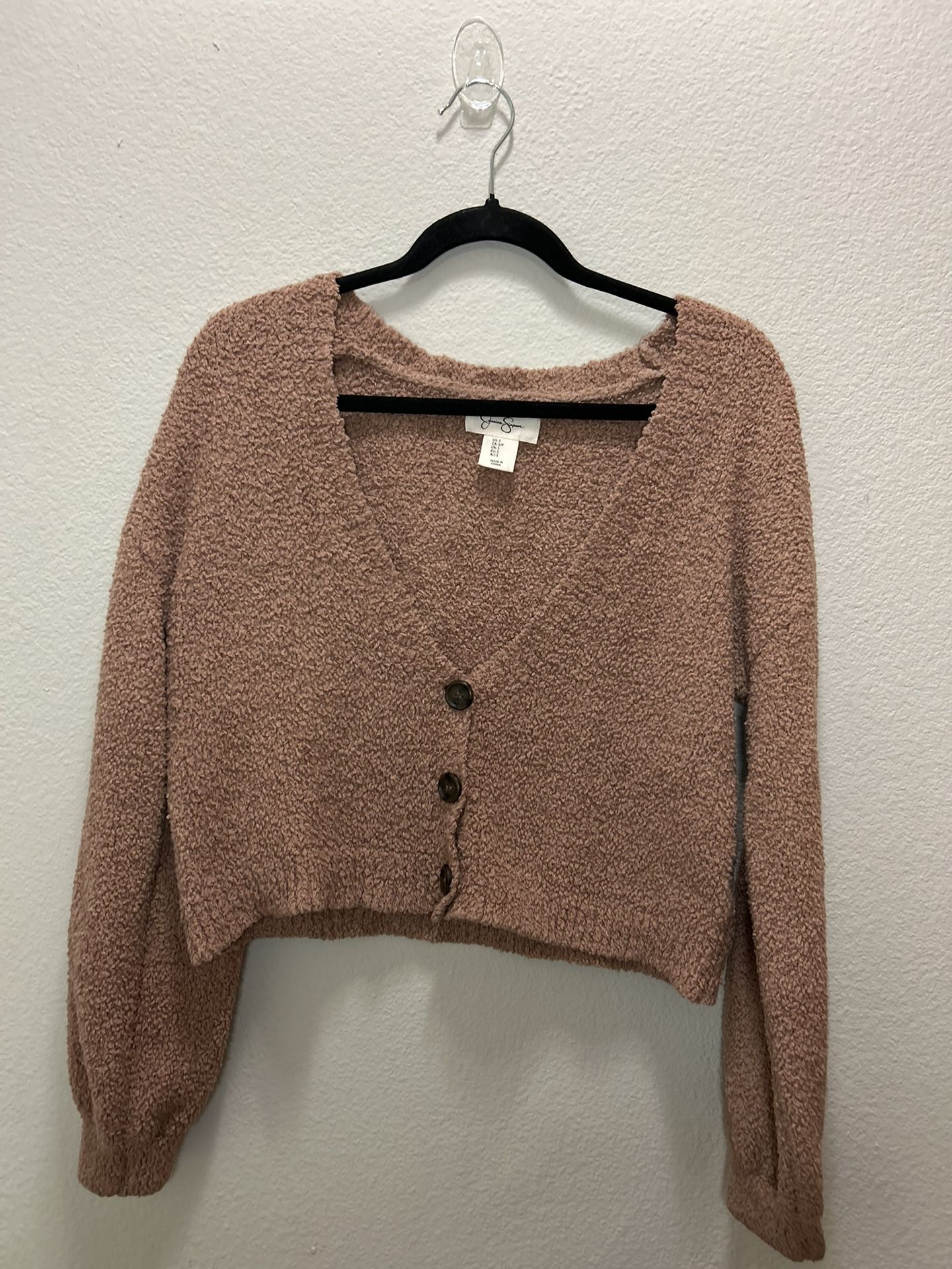 Beige Button-Up Jessica Simpson Cardigan