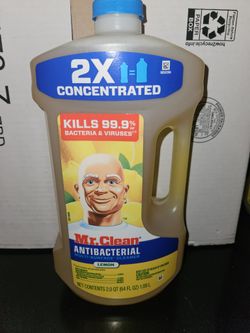 64oz Mr. Clean Antibacterial Multi-Surface Cleaner Lemon