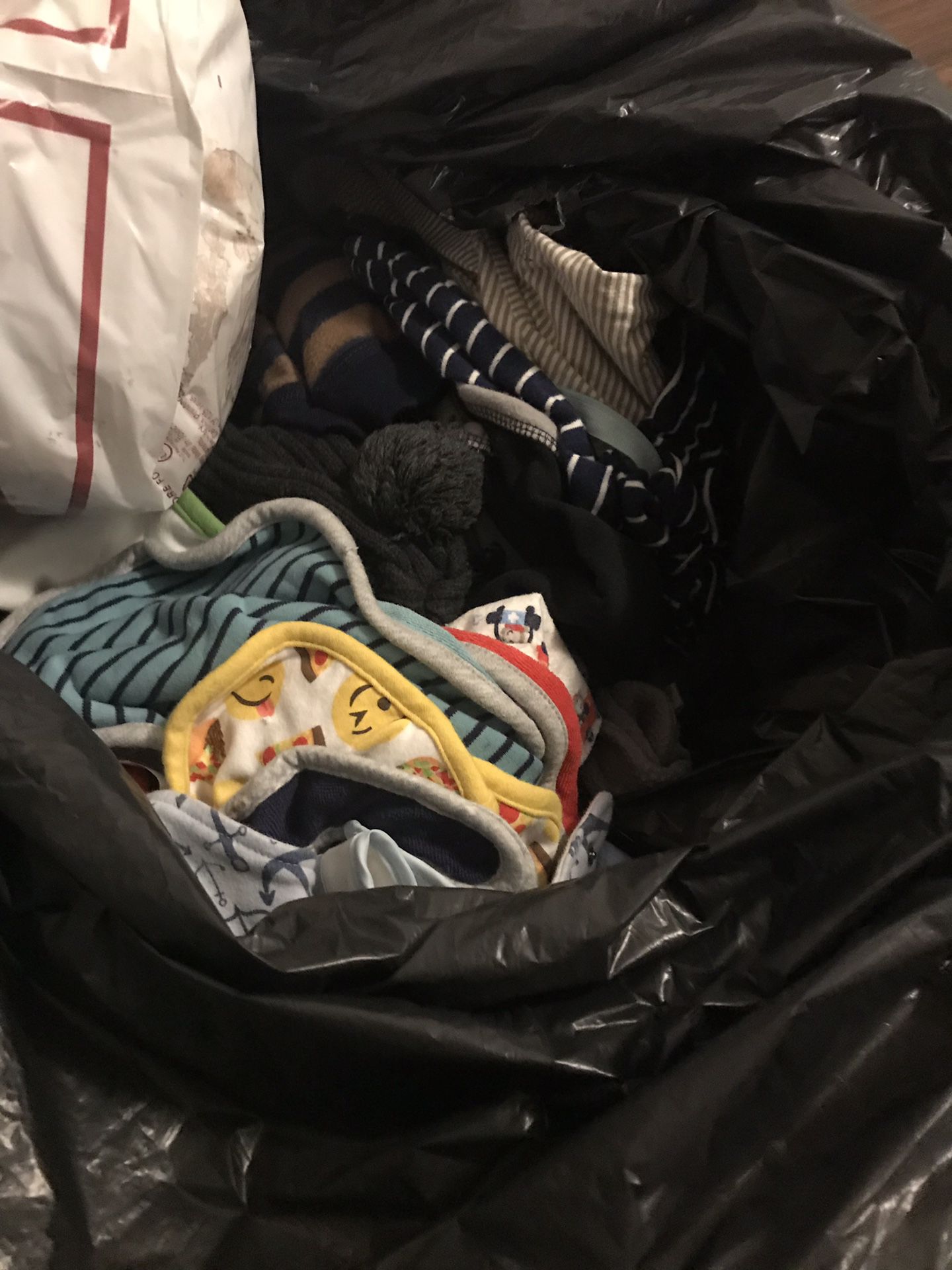 Free bag of baby boy clothes
