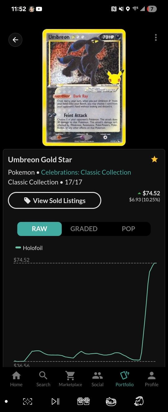 Umbreon Gold Star Celebrations