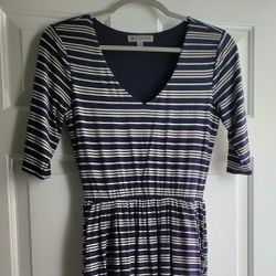 Gorgeous Navy Striped Dress! Size S