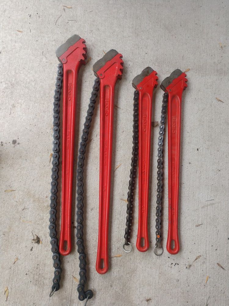 4.5 and 3 inch Rigid Chain Wrenches