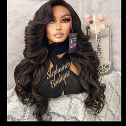 Human Hair Blended Lace Front Wig 