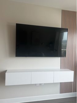 White Modern Floating TV Stand