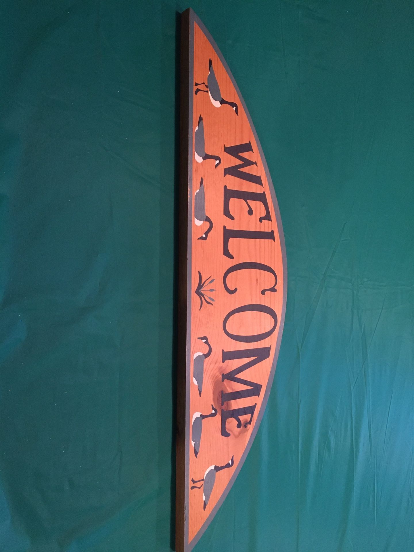 Geese wooden welcome sign