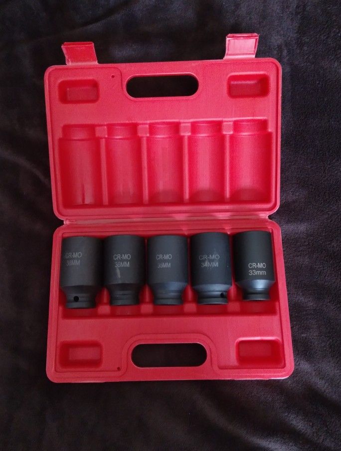 5 PC. 1/2" Drive Impact Socket Set (New)