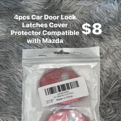 4pcs Car Door Lock Latches Cover Protector Compatible With Mazda