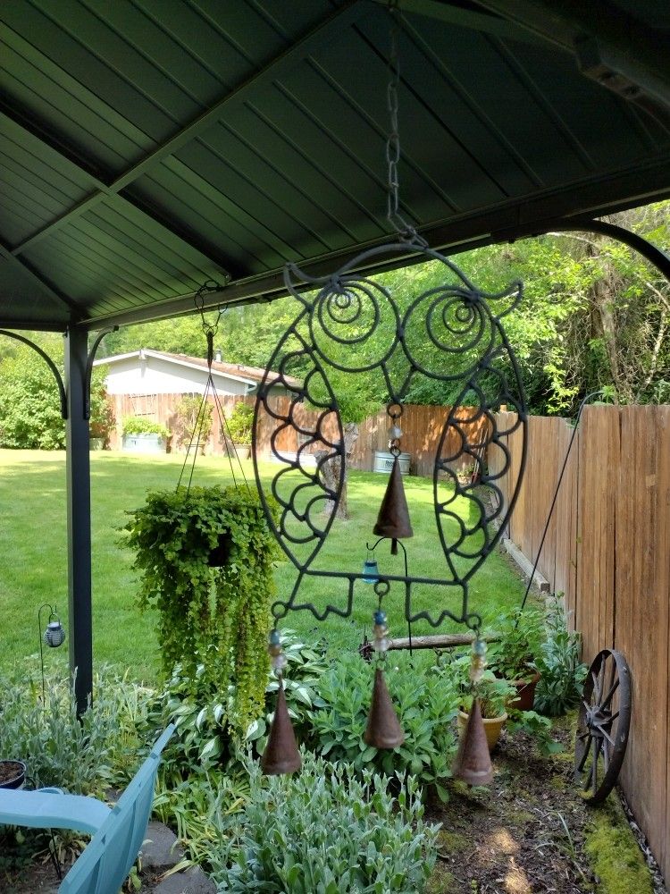 Cute Metal Owl Wind Chime