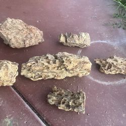 Unocho Natural Aquarium Rocks 5LB Dragon Stone Rock Aquariums Decoration Aquascaping Stone for Aquariums Landscaping Model Fish Tanks Terrariums Vivar