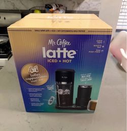 Mr. Coffee 4-in-1 Single-Serve Latte Iced and Hot Coffee Maker - Black-NEW!