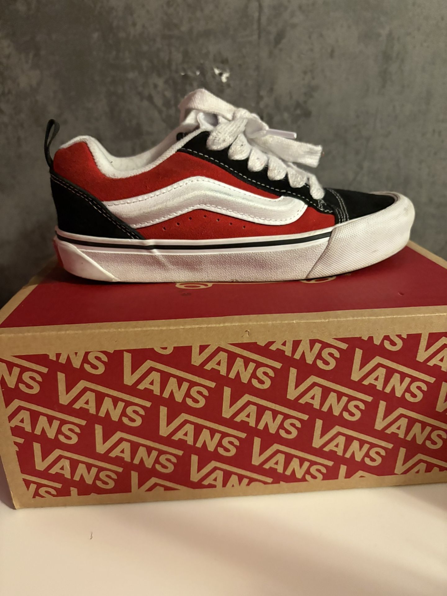 Black Red White Skool Vans