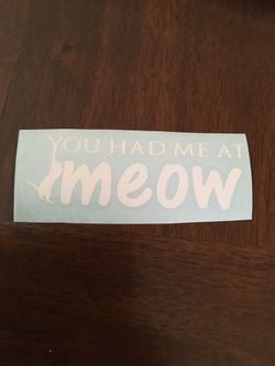 Cat vinyl decal