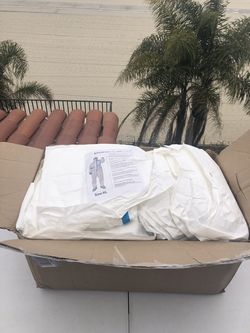 20 Pack Of Hazmat Suits White Coveralls XL