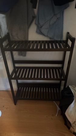 Vintage Black Shoe Rack