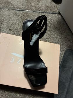 Black Strappy High Heel Sandal