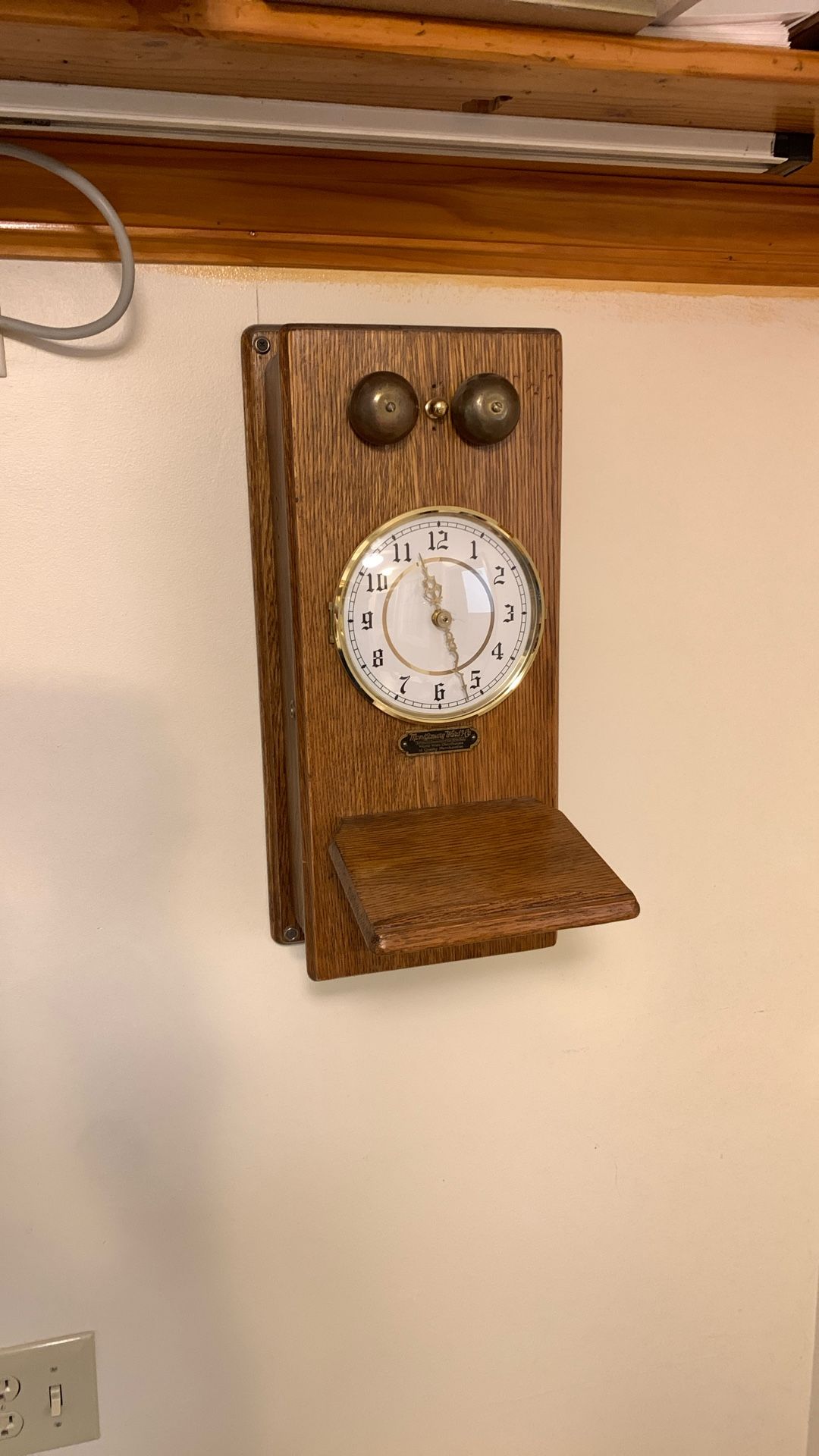 Vintage Wooden Montgomery Ward Phone Case / Quartz Clock