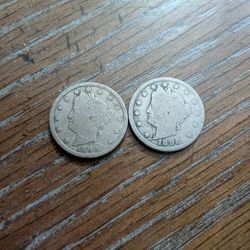 1890 And 1896 Rare Liberty Nickels