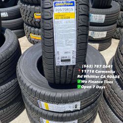 205/70R15 Goodyear AS New Set of Tires Installed and Balanced Set de Llantas Nuevas Instaladas y Balanceadas