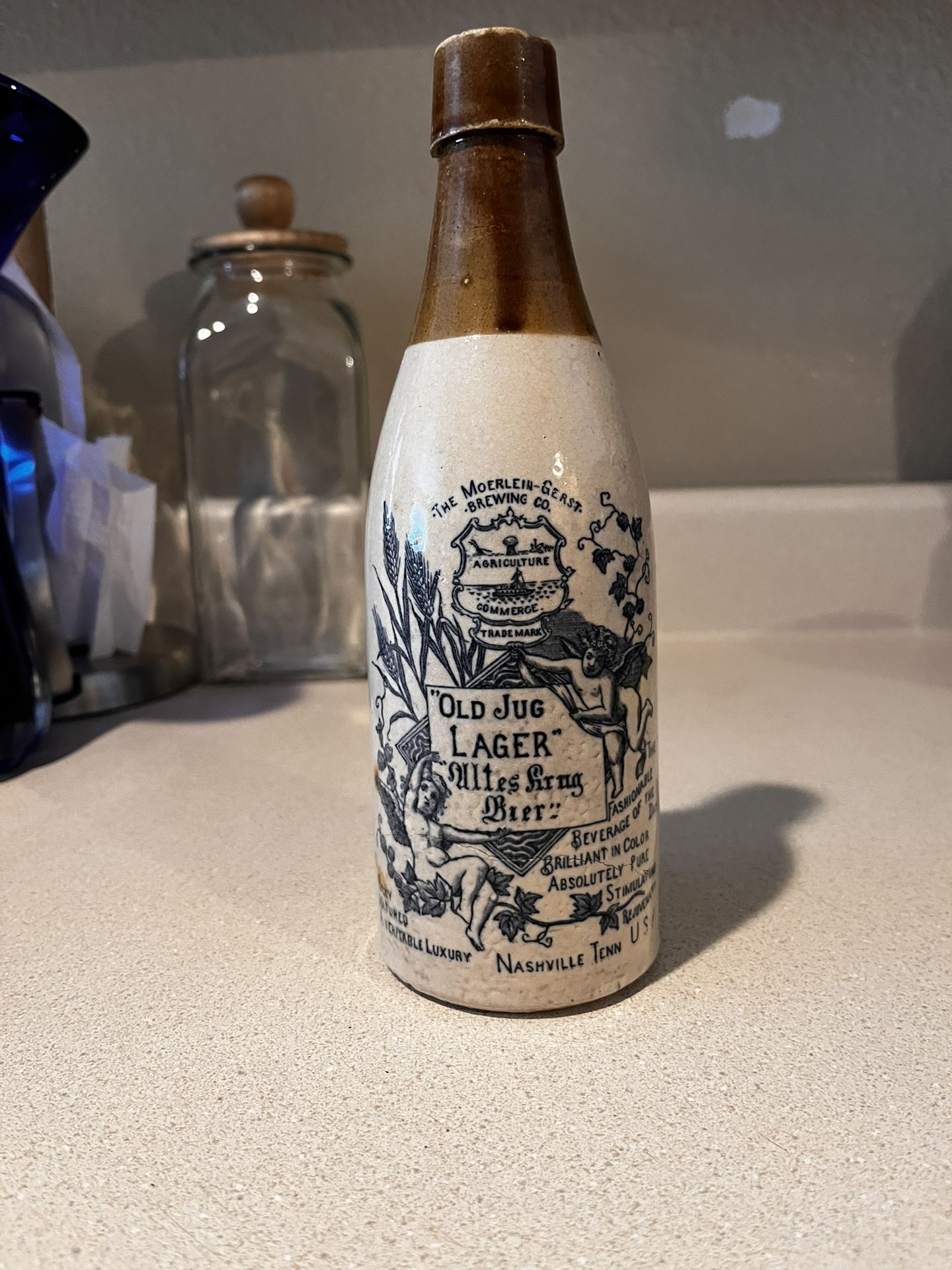 Antique Stoneware beer bottle I