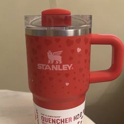 Stanley 20 oz Stainless Steel H2.0 Flowstate Quencher Tumbler with Handle - Valentine's Day