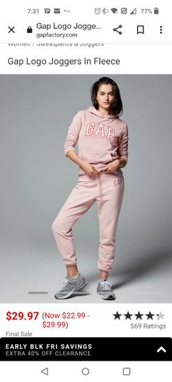NWT GAP Antique Pink Fleece Jogger/Sweatpants 