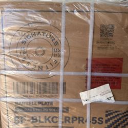  45 Lbs Olympic Barbell Rubber Bumper Plate Weight Sets 