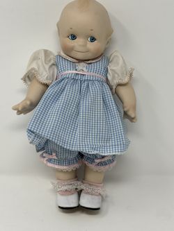 Vintage Danbury Mint Kewpie Basket of Love Porcelain Doll 1997 12"