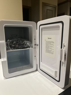 AstroAI 6 Liter Mini Fridge/for Dorm, Upgraded Temperature Control Panel, AC/DC Thermoelectric Portable Cooler for Gift, Skincare, Food, ETL Listed (W