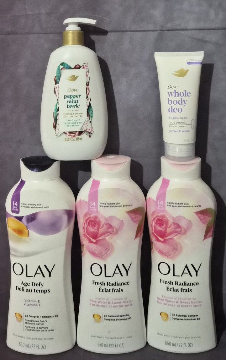NASHVILLE, GA Pack Of 5 Olay/Dove Beauty Women's Personal Care Bundle 