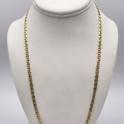 14kt Yellow Gold Mariner Link Chain 23" 14.1G
