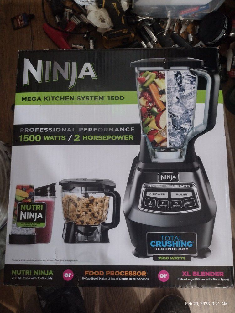 Ninja NJ601AMZ 1000W Blender w/ Pitcher, Lids, Blades for Sale in Mesa, AZ  - OfferUp