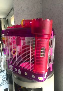 Tiny tales Castle hamster cage! Multicolor pink red purple yellow white great condition
