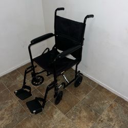 Drive Medical ATC19-BK Lightweight Folding Transport Wheelchair 19in Black