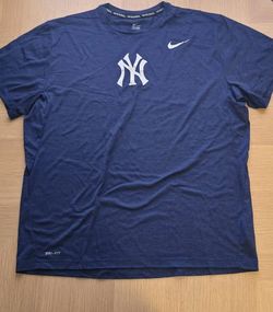 New York Yankees Nike Shirt Mens XX Large Blue MLB Baseball Dri Fit