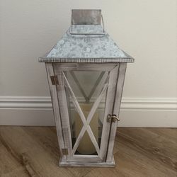 New-Decorative lantern with faux candle