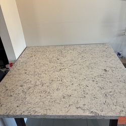 Quartz slab with table