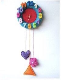 Colorful wall clock for kids room custom made on order