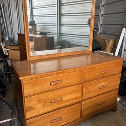 6 Drawer Chest With Mirror - $80 OBO 