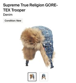 Supreme True Religion Trooper Hat Denim for Sale in Converse, TX